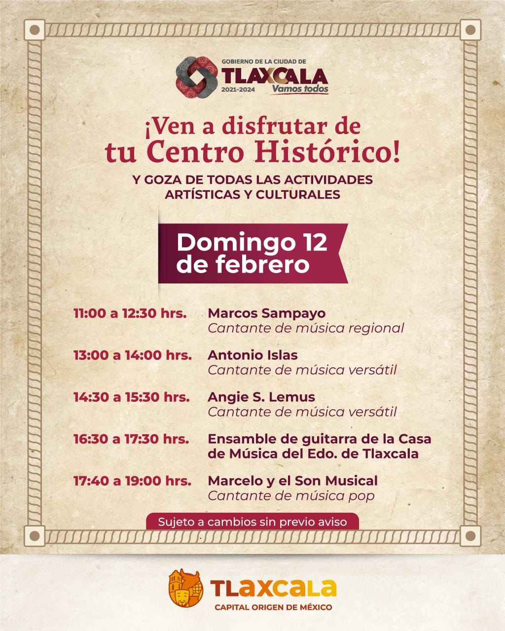 Cultura, arte y tradiciones de Tlaxcala Capital se promueven cada fin de semana